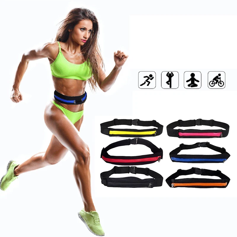 

Sports Bag Running Waist Bag Pocket Bag Outdoor Jogging Cycling Running Bag Waterproof Adjustable Anti-theft Pack Sport Belt Bag