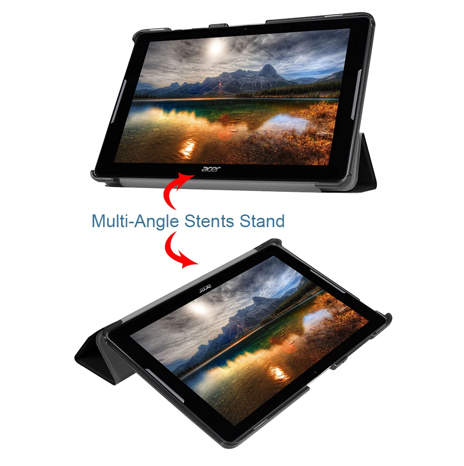 Чехол для планшета Acer Iconia Tab 10 Диагональ экрана 1 дюйма искусственная кожа