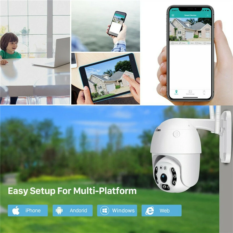 Беспроводная скоростная купольная IP-камера 1080P PTZ Wi-Fi 720P | Безопасность и защита