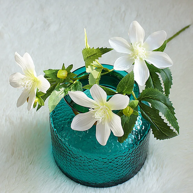 Новинка 3 головки роторной проволоки цветок лотоса белые шелковые искусственные