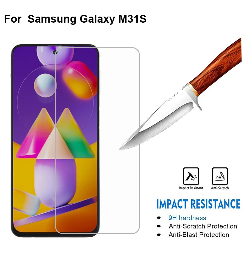 

Закаленное стекло для SAMSUNG GALAXY M31S, прозрачная защитная пленка для SAMSUNG M31S SM-M317F/DS Galaxy M31s, без NFC