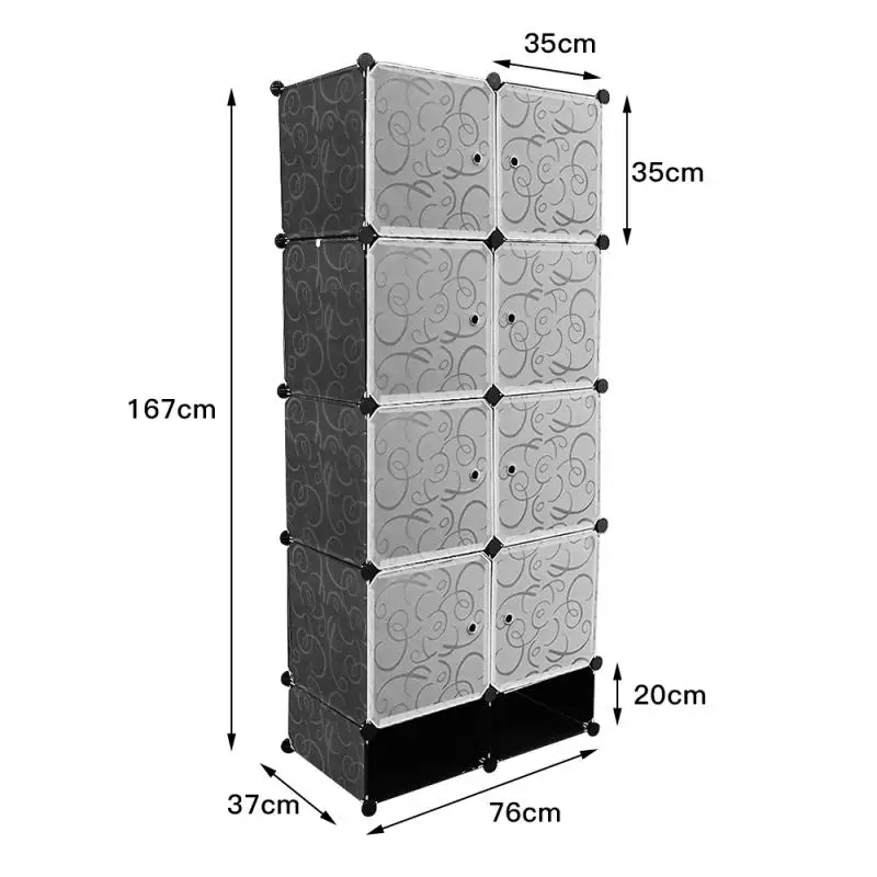 

1PC Multilayer Detachable Dustproof Clothes Cabinet Home Standing Space-saving Stand Holder Bedroom Home Furniture Wardrobes HWC