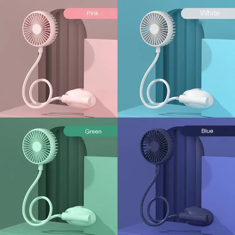 

Hands Free Neck Fan USB Rechargeable 3 Speed Flexible Air Cooling Clip Fan for Baby Stroller Car Seat Desk Camping Gym