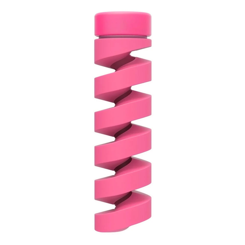 1pc Pink 12 шт. спиральный кабель протектор линии передачи данных силиконовый моталка защитный для Iphone Android usb зарядка наушники чехол B4 - Цвет: 1pc Pink
