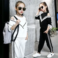 white girls sport suit teenage autumn girls clothes set long sleeve top pants casual 6 7 8 9 10 11 12 years child girl clothes