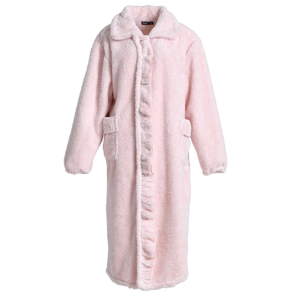 

New Arrival Coral Fleece Nightdress Nightgown Women Nightwear Winter Thicken Sleepwear Flannel Robes Gown Soft Homewear