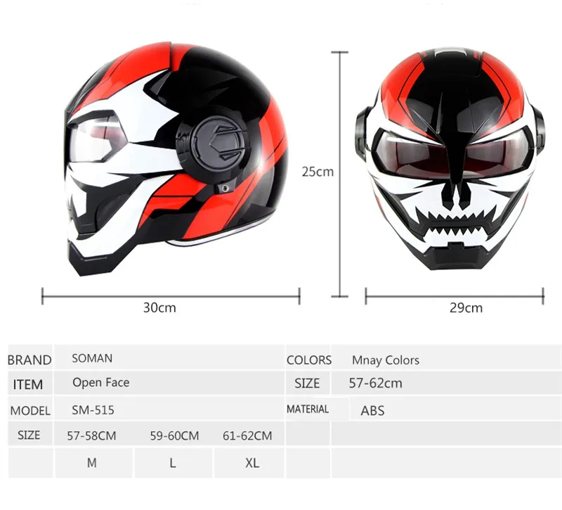 Мотоциклетный шлем Ironman защитный на все лицо в стиле ретро для косплея цвет