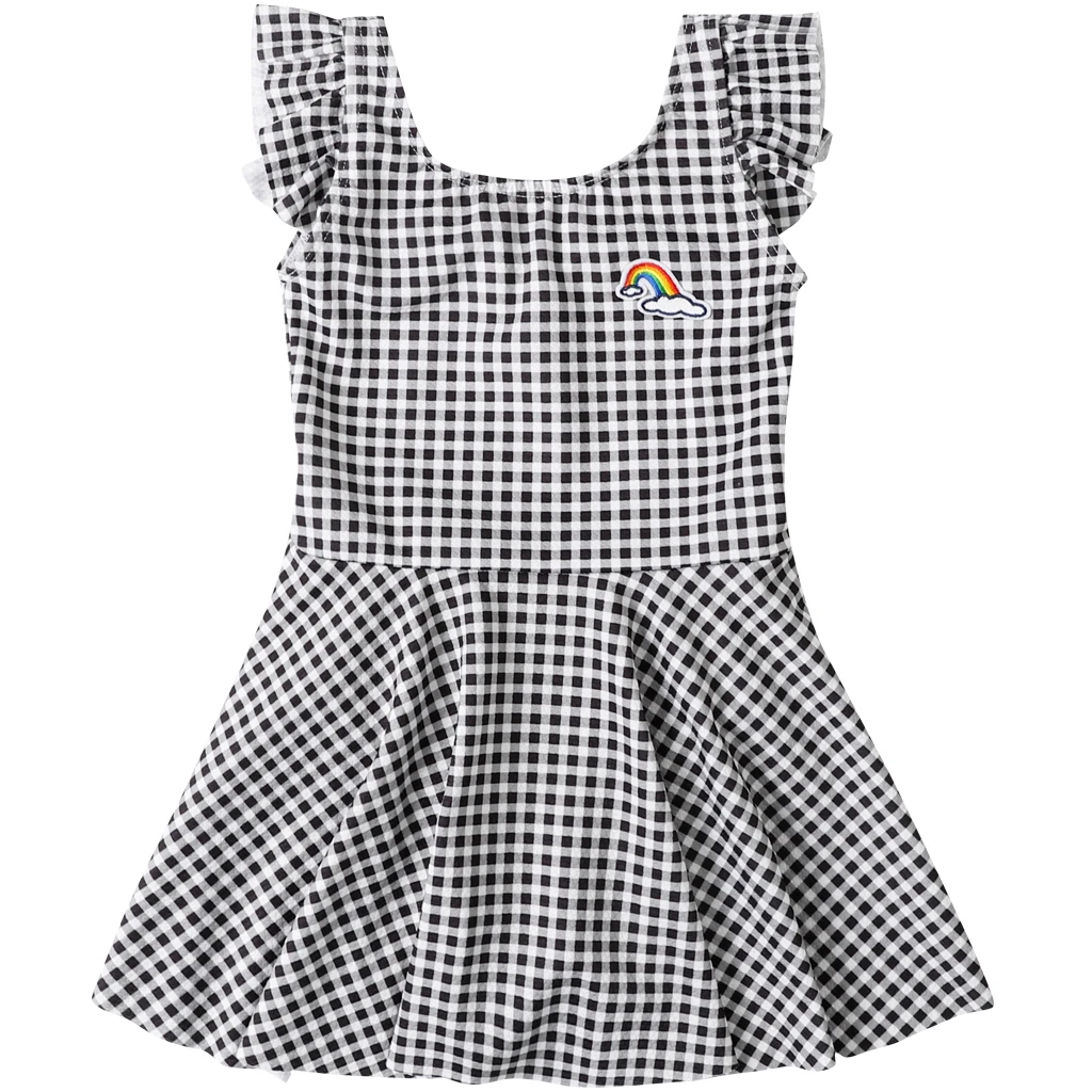 Новинка 2020 года купальник для маленьких девочек цельный От 2 до 8 лет Классический