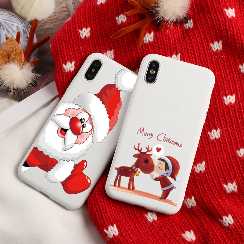 Чехол с рождественским оленем и Санта-Клаусом для XiaoMi Mi A3 9 8 Pro SE Lite 6 A1 A2 Mix 2 3