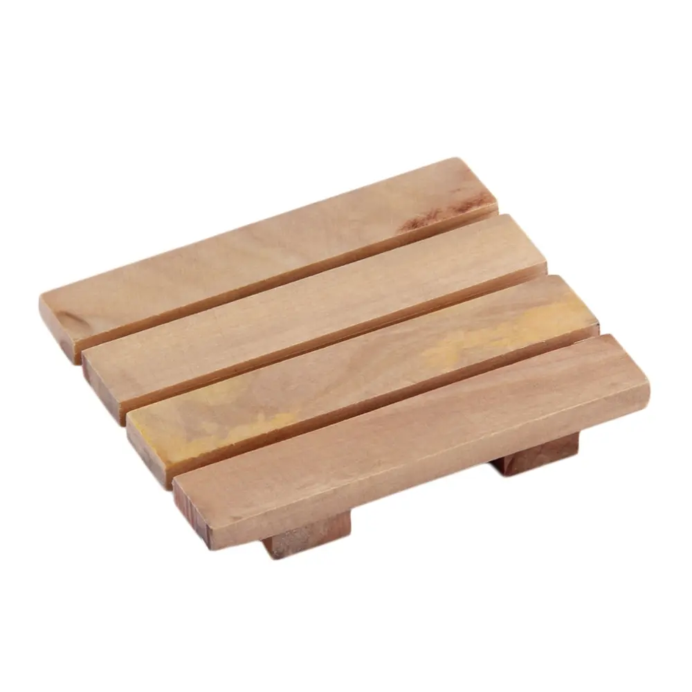 

8 * 7 cm Natural Wood Wooden Soap Dish Storage Tray Holder Bath Shower Plate Support Tray Shower Plate Wash Soap Bath