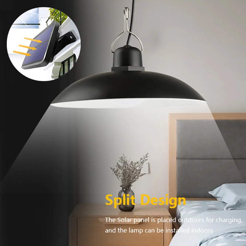 Люстра на солнечной батарее с одной и двумя головсветильник водонепроницаемая