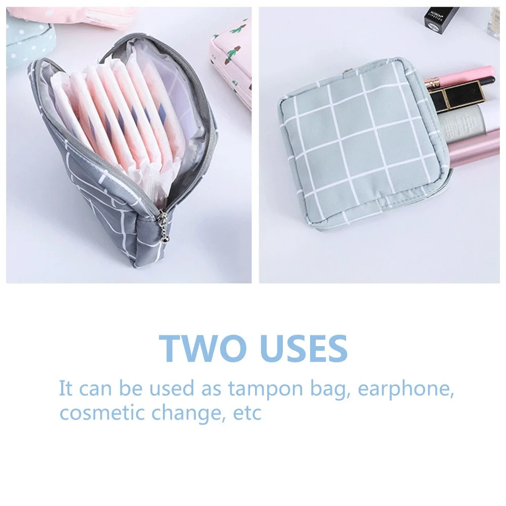 

Women Girl Sanitary Pad Pouches Napkin Towel Storage Bag Credit Card Holder Coin Purse Cosmetics Earphone Case