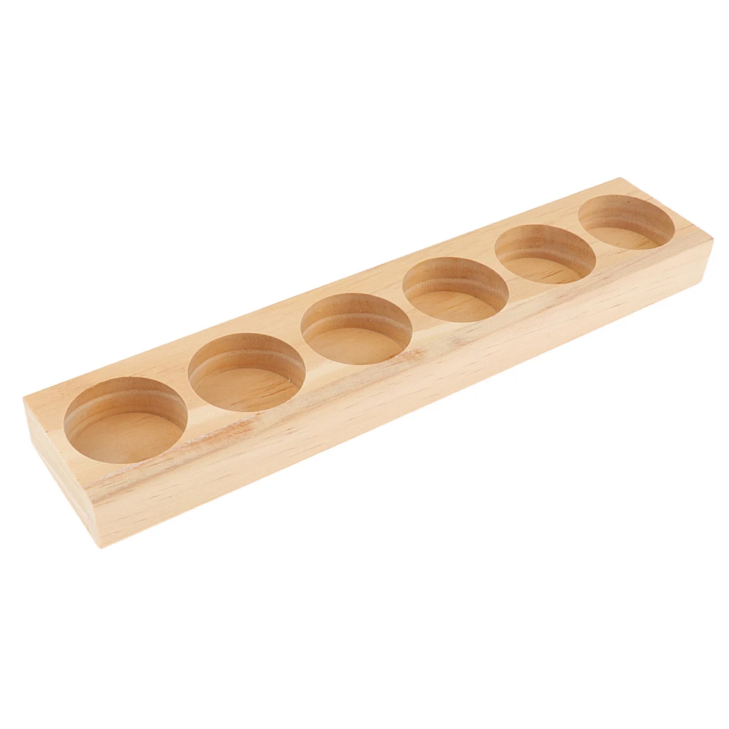 Retail Shops Home Wood Essential Oil Massage Oils Display Storage Organizer Rack Holder for 6pcs 15ml Vials