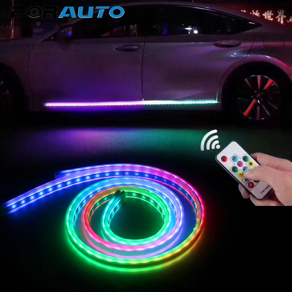 FORAUTO 150 см светодиодный RGB автомобиля Дверные огни полосы декорация для