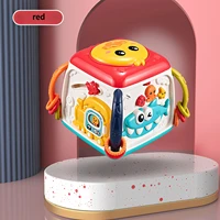 funny baby activity cube geometric blocks toys baby musical box children hand drum toy infant sorting music plaything box toy