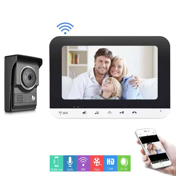 Беспроводной Wi-Fi умный IP-видео дверной звонок Запись видео внутренний