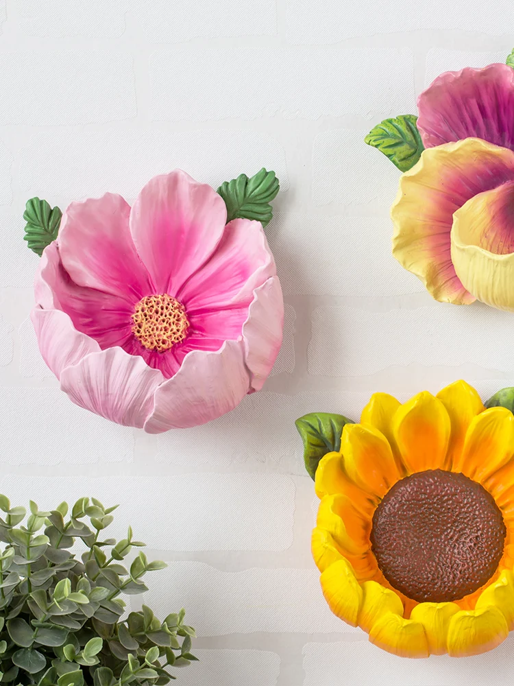 

Wall Decoration Hanging Creative Girl's Bedroom Restaurant Nordic Stereo Flower Wall Receives Wall Decorations