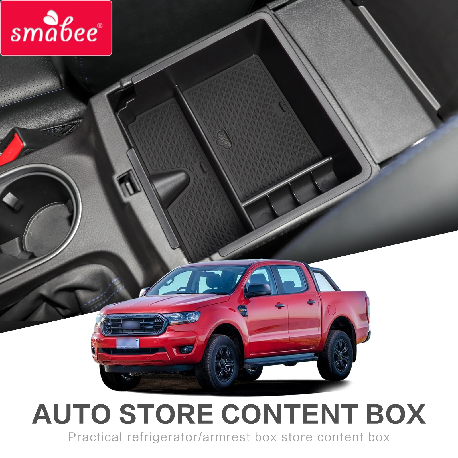 Центральный контейнер Smabee для хранения подходит FORD RANGER 2012 ~ 2021 подлокотник