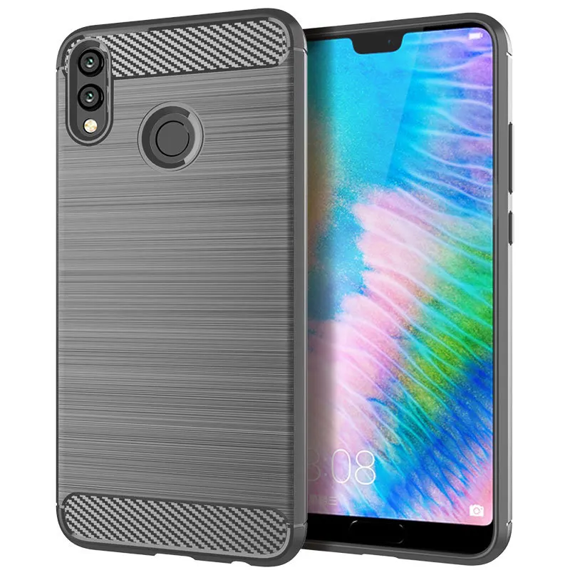 Противоударный мягкий чехол из углеродного волокна для Huawei Y Max | Мобильные