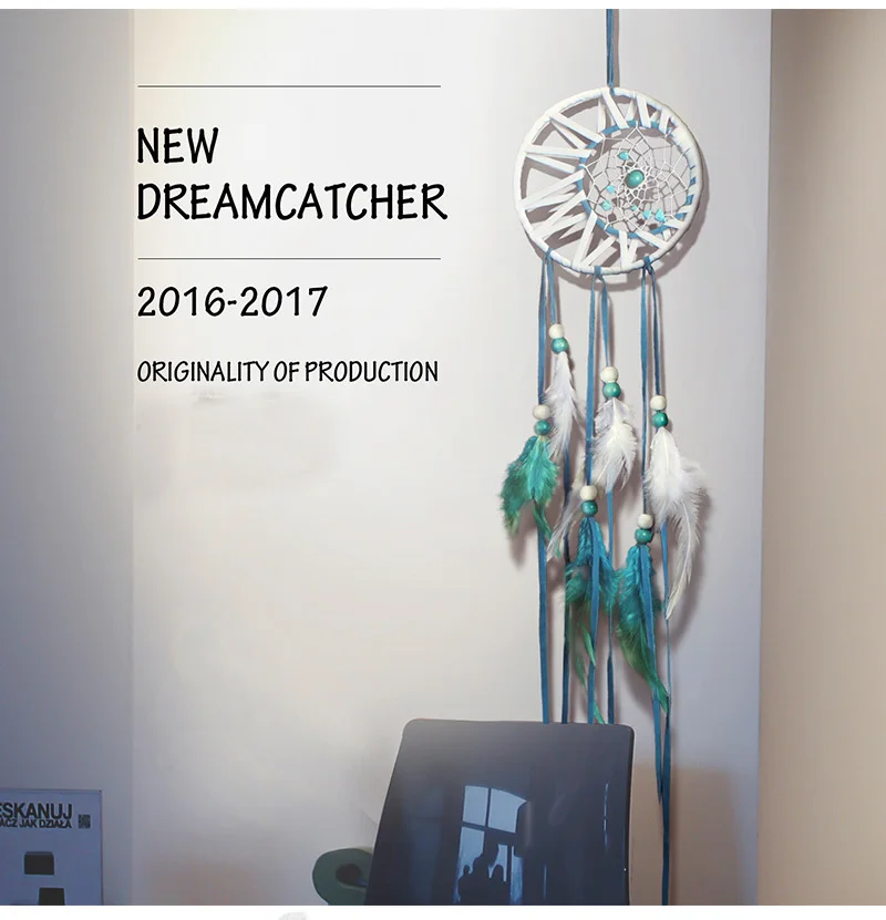 Голубое Ловец снов индийское подвесное украшение для дома спальни гостиной