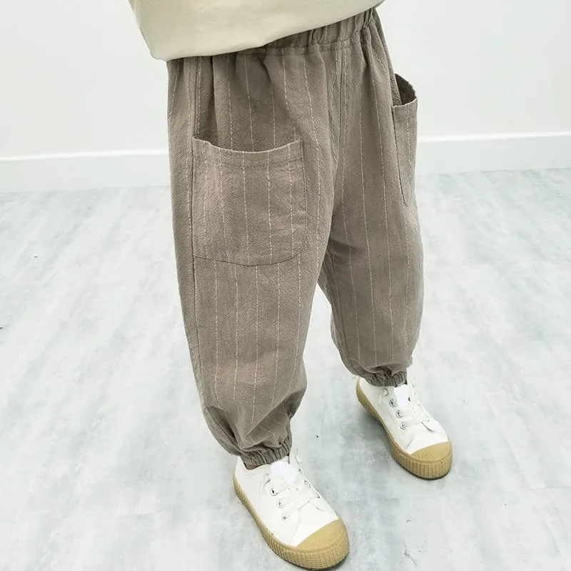 Штаны для мальчиков детская весенне-летняя одежда детские штаны-шаровары