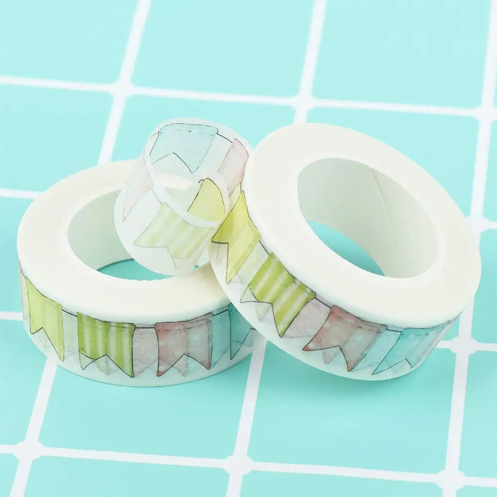 2 шт. цветная бумага с флагом васи лента DIY украшения Скрапбукинг планировщик