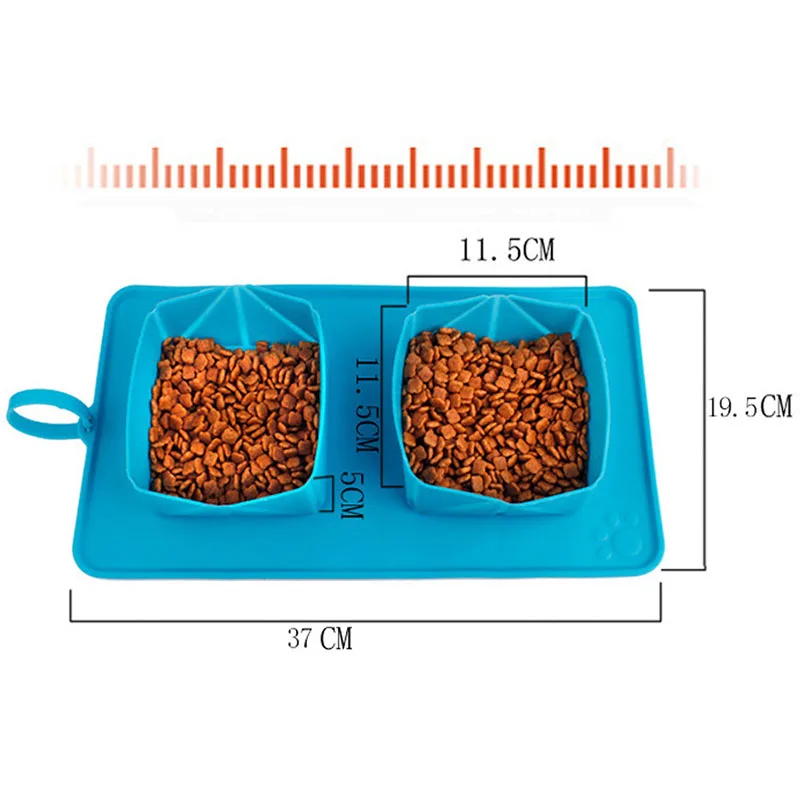 Складная миска для домашних животных Портативный путешествия кормушка кошек и