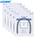 5 упаковок AZDENT, Стоматологические Ортодонтические нити-тепловые прямоугольные арочные провода, натуральная форма, 10 шт. в упаковке