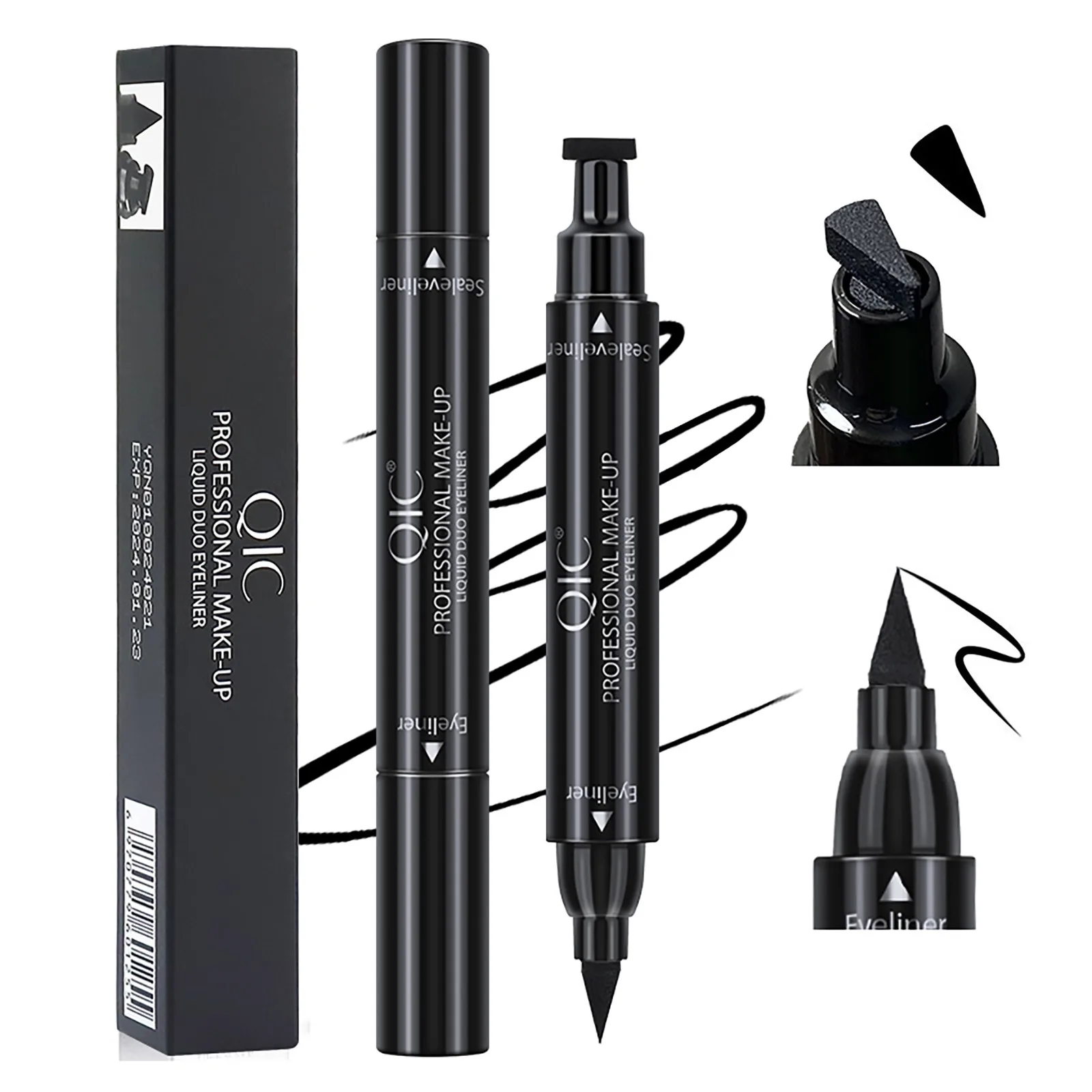 3 5 mlqic очки в стиле кошачий глаз Подводка для штамп ручка зубная щетка с двумя