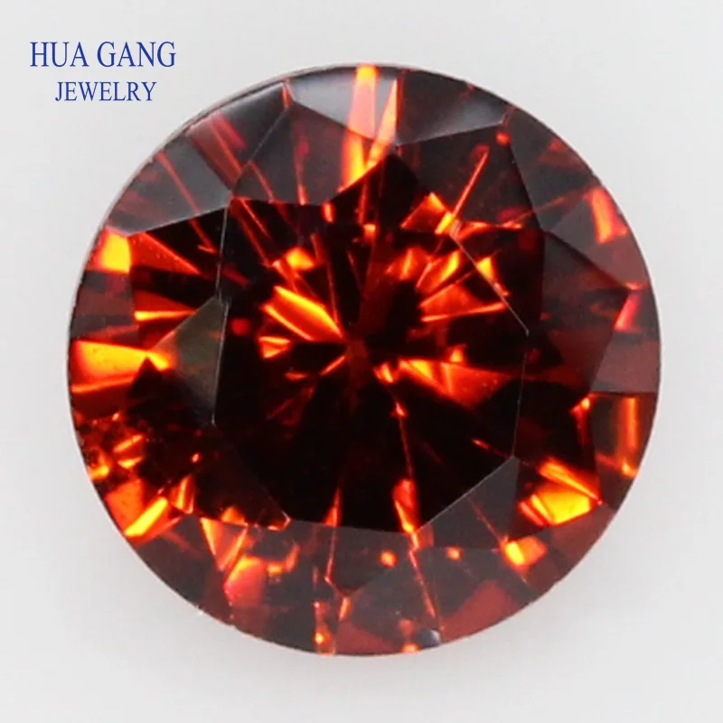 

Crystal Zirconium Stone Round Garnet Brilliant Cut Loose Stones Synthetic Gems Beads For Jewelry Free shipping 3mm~12mm AAAAA
