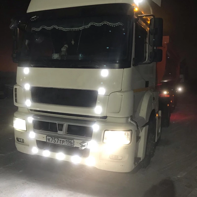 

For 2PCS/Set 2LED Warning Light Orange White Red LED Side Marker Lamp 12V 24V Truck Accessories Oval Clearance Trailer Truck