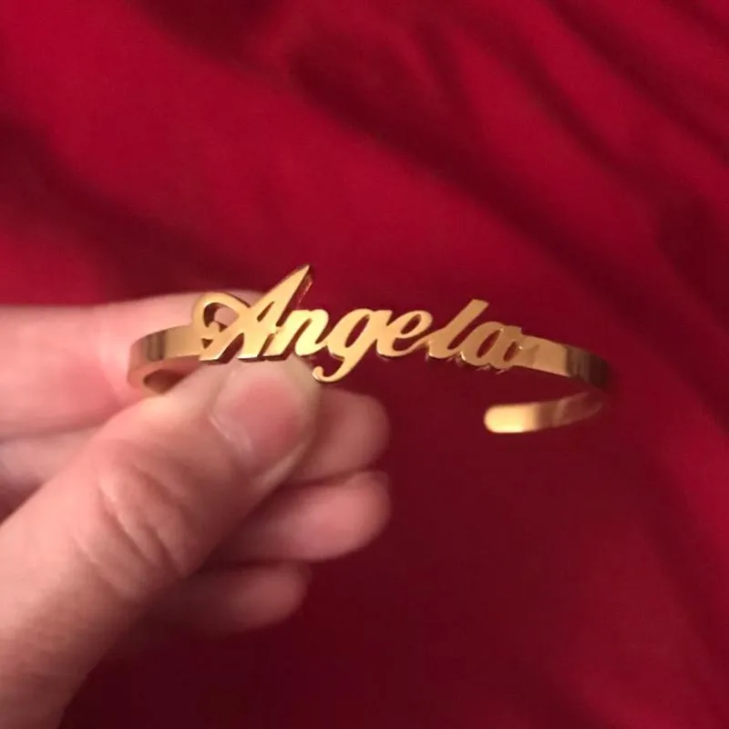 Индивидуальные именные браслеты розовое золото/серебро детский браслет из