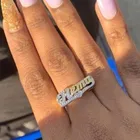 2020 Новый пользовательское имя кольцо для женщин популярные кольца в 80s 90 Готический Ожерелье Подвеска со стразами ожерелье подарок