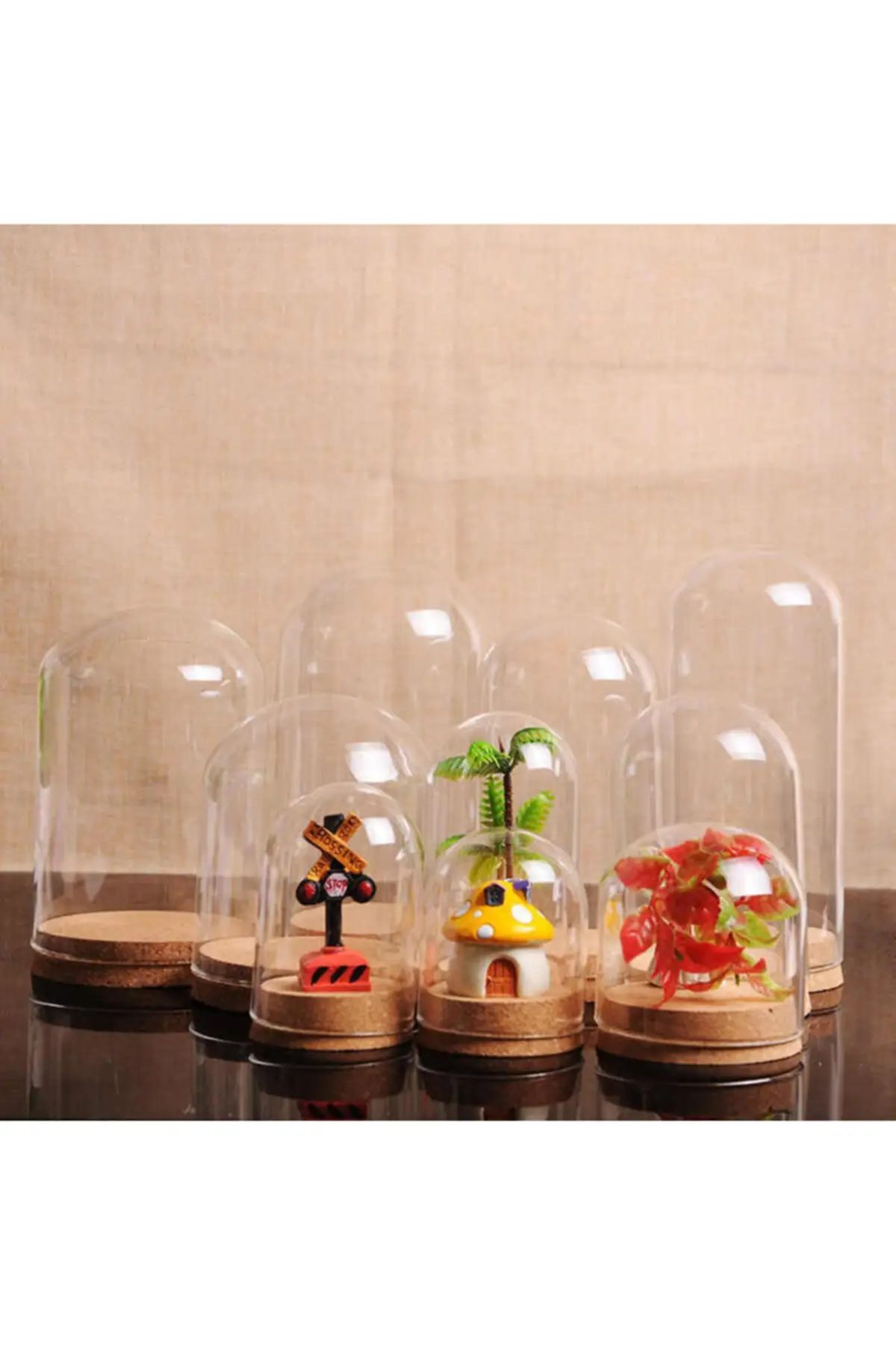 

Reverse Bell Jar Glass Bottle 6,5x3cm 5 Pcs henna bride veil welon