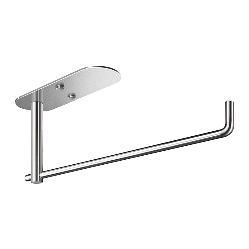 

Paper Towel Holder Under Cabinet Mount, Self Adhesive Paper Towel Roll Holder for Kitchen Paper Towel, Stainless Steel