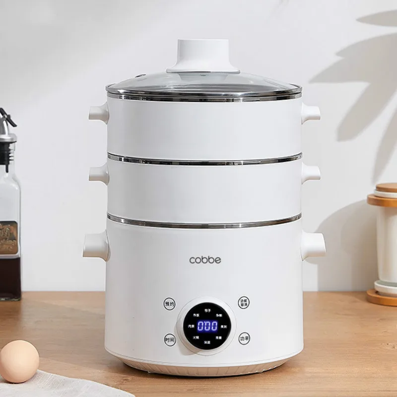 

220V Mini Multifunction Electric Cooking Machine Household 3 Layer Hot Pot Multi Electric Rice Cooker