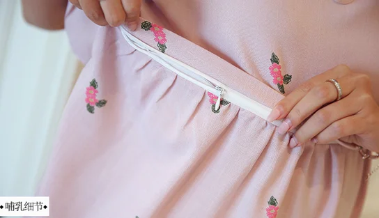 

Summer Breastfeeding Dress for Pregnant Women Maternity Clothes Fowers Short Sleeve O-Neck Pregnancy Nursing Dress