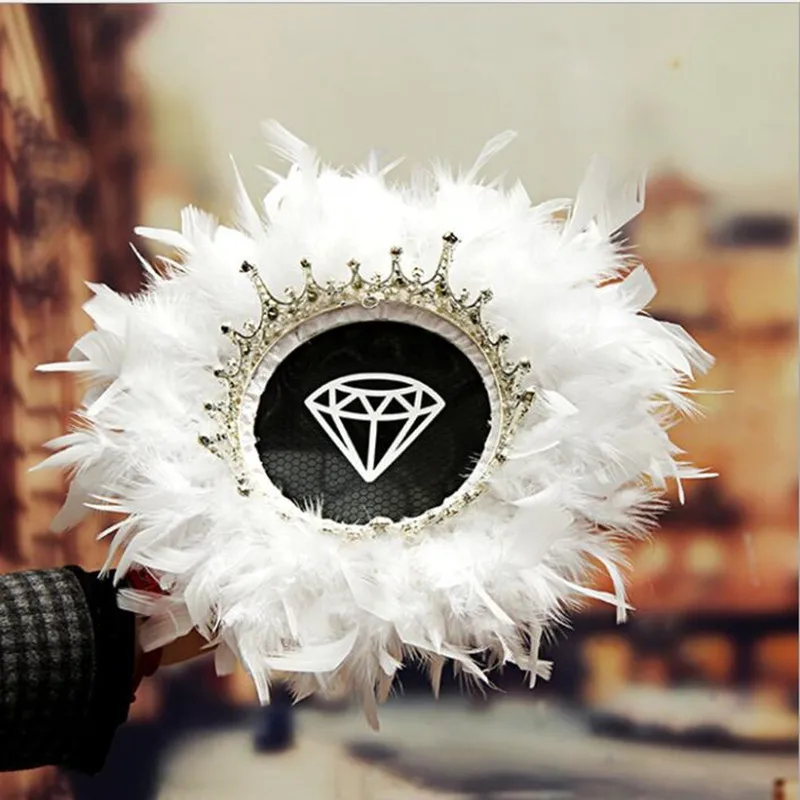 

Новое поступление 2021, нескользящий коврик для автомобиля, мягкая Корона из перьев, алмазная подушка для приборной панели автомобиля, украше...