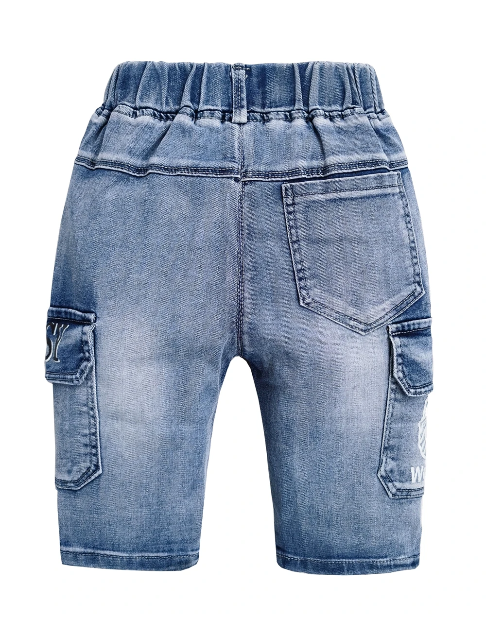 Джинсовые шорты для мальчиков мягкие эластичные укороченные брюки одежда детей