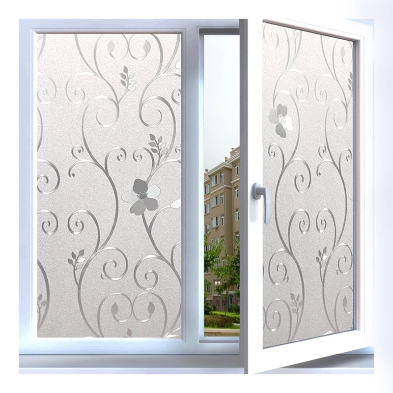 Антистатическая самоклеящаяся оконная пленка 1/2 метров на окно наклейки без клея