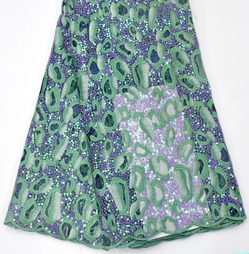 Aqua green lace Африканское свадебное платье кружевная ткань полиэстер французский Тюль Кружева пайетки женское платье кружевной материал высокое качество Африканские кружева - Цвет: Aqua green lace