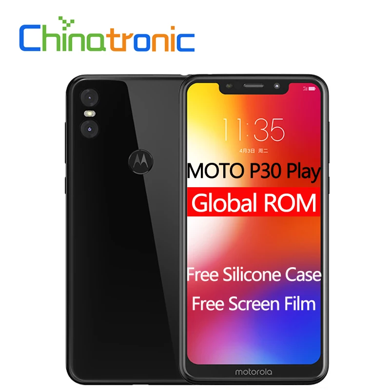 Motorola MOTO P30 Play, 4G, 64G, Восьмиядерный мобильный телефон Snapdragon 625, 5,86 дюймов, 19:9, две тыловые камеры, отпечаток пальца
