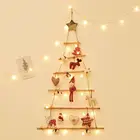 Скандинавская деревянная настенная подвесная декорация, Рождественская елка, звезда, дерево, цвет бесплатно, подходящая Рождественская елка, Рождественская елка со светодиодами