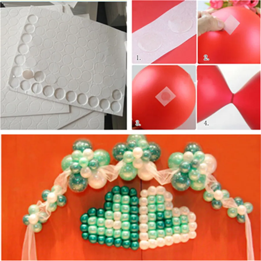 100 шт./лот распродажа съемные воздушные шары клей украшение на свадьбу день