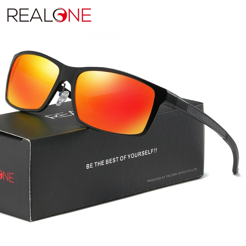 Мужские солнцезащитные очки с антибликовым покрытием прямоугольные