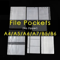 a4a5a6a7b5b6 1pc transparent envelope binder pocket refill organization stationery school office supply file folder