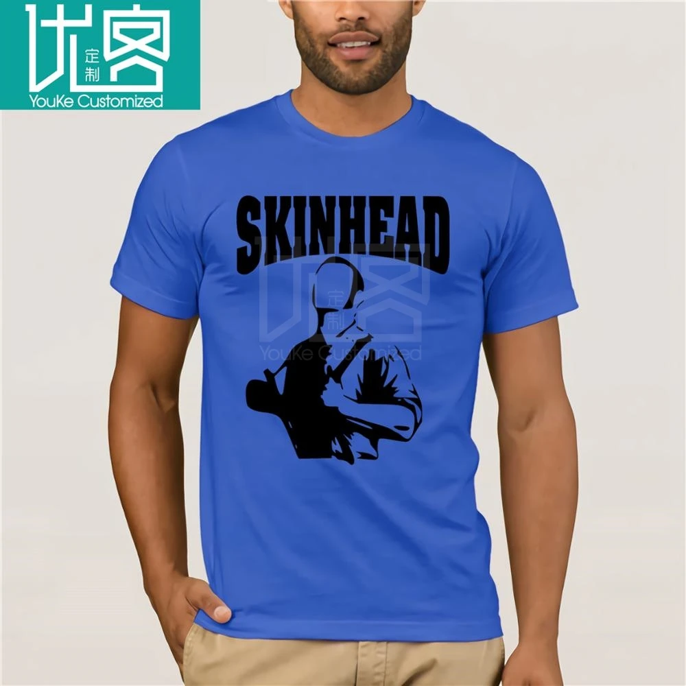 Мужская футболка с принтом Skinhead подтяжками Молодежный культ для фитнеса