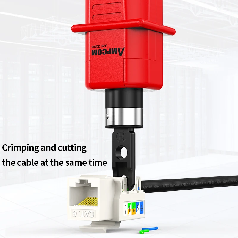 Инструмент для перфорации сетевой кабель AMPCOM 110 типа с двумя лезвиями