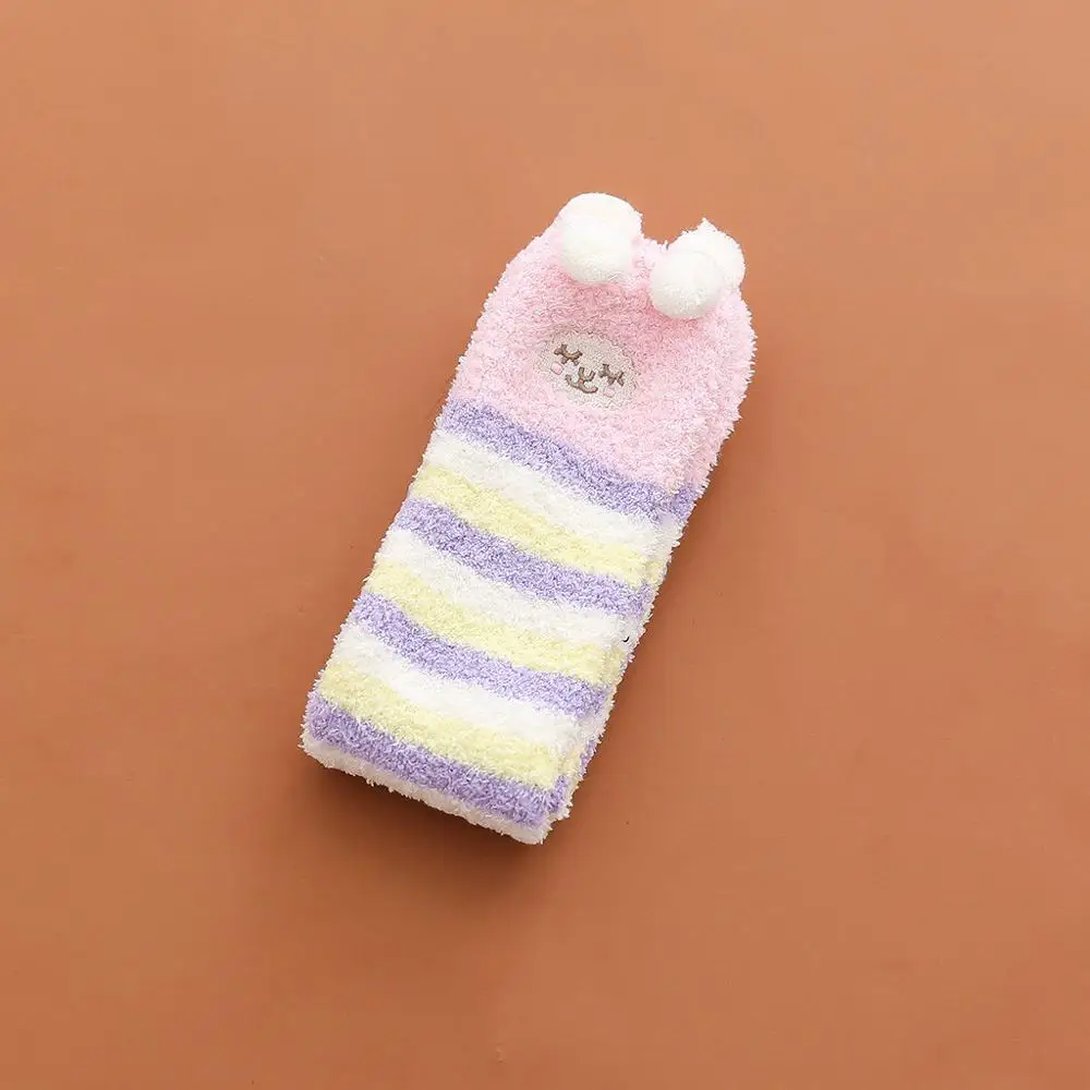 

Socks Women Velvet Warm Winter Socks For Christmas Gifts Cat Printed Kawaii Striped Socks Calcetines Mujer Kerstsokken Dropship#
