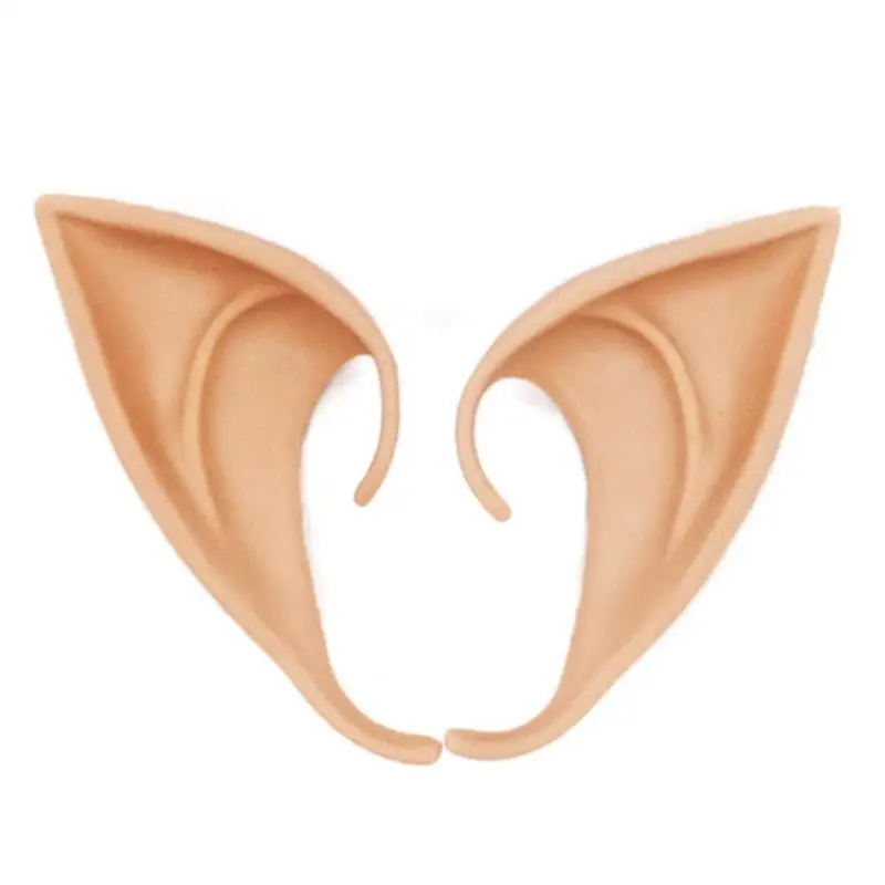 

1Pair Halloween Latex Elf Ears High Simulation Soft Harmless False Ears Props Fairy Angel Dress Up Cosplay Hook Christmas Decor